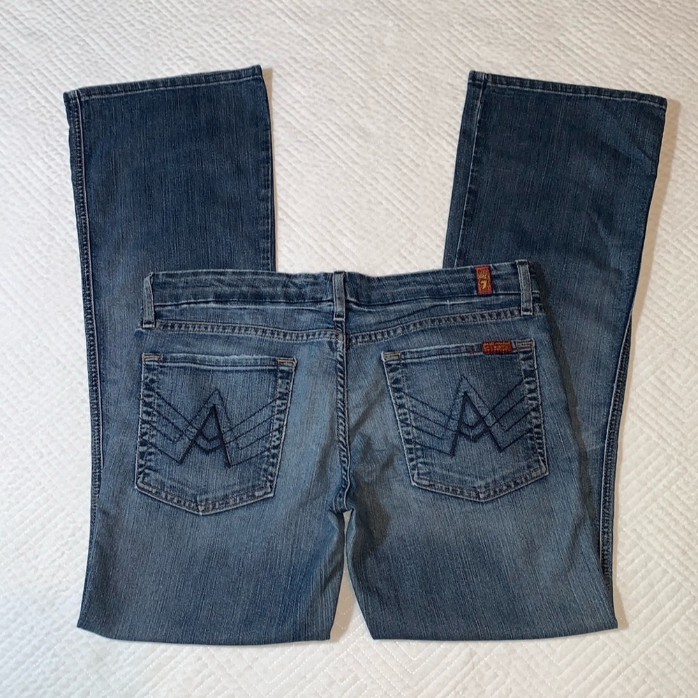 7 For All Mankind Women's Medium Blue Bootcut Jeans
